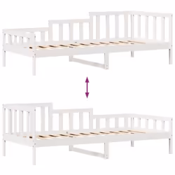 vidaXL Daybed with Drawers Sofa Bed Guest Bed White 90x200 cm Solid Wood Pine - Additional view 8