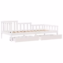 vidaXL Daybed with Drawers Sofa Bed Sleeper Bed 90x190 cm Solid Wood Pine - Additional view 4