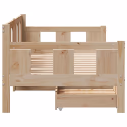 vidaXL Daybed with Drawers Sofa Bed Guest Bed Couch 80x200 cm Solid Wood Pine - 90 x 190 cm - Additional view 4