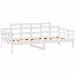 vidaXL Daybed with Drawers Sofa Bed Guest Bed Couch Solid Wood Pine - white, 90 x 200 cm - Additional view 6