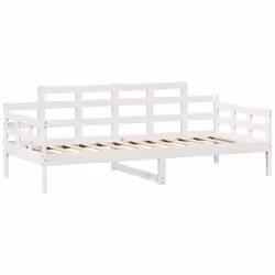 vidaXL Daybed with Drawers Sofa Bed Guest Bed Couch Solid Wood Pine - white, 80 x 200 cm - Additional view 6