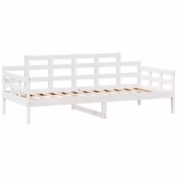 vidaXL Daybed with Drawers Sofa Bed Guest Bed Couch Solid Wood Pine - white, 90 x 190 cm - Additional view 6