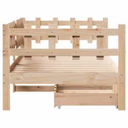 vidaXL Daybed with Drawers Sofa Bed Sleeper Bed 90x190 cm Solid Wood Pine - Additional view 6