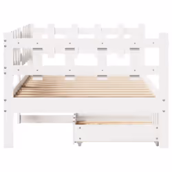 vidaXL Daybed with Drawers Sofa Bed Guest Bed White 90x190 cm Solid Wood Pine - Additional view 6