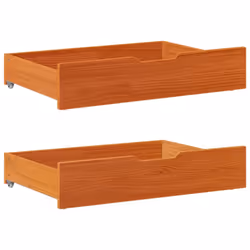 vidaXL Daybed with Trundle and Drawers Wax Brown 80x200 cm Solid Wood Pine - Additional view 5