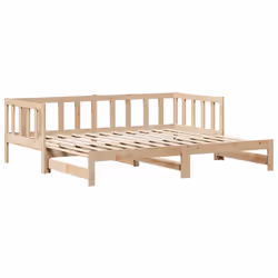 vidaXL Daybed with Trundle and Drawers Sofa Bed 80x200 cm Solid Wood Pine - Additional view 5
