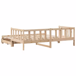 vidaXL Daybed with Trundle and Drawers Sofa Bed 80x200 cm Solid Wood Pine - Additional view 6
