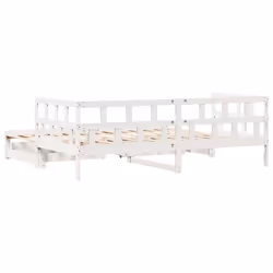 vidaXL Daybed with Trundle & Drawers Sofa Bed White 90x200 cm Solid Wood Pine - Additional view 6