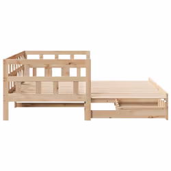 vidaXL Daybed with Trundle and Drawers Sofa Bed 80x200 cm Solid Wood Pine - Additional view 5
