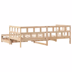 vidaXL Daybed with Trundle and Drawers Sofa Bed 80x200 cm Solid Wood Pine - Additional view 6