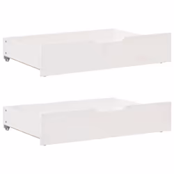 vidaXL Daybed with Trundle & Drawers Sofa Bed White 80x200 cm Solid Wood Pine - Additional view 9