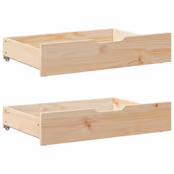 vidaXL Daybed with Trundle and Drawers Sofa Bed Solid Wood Pine - natural, 90 x 200 cm - Additional view 9