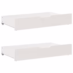 vidaXL Daybed with Trundle & Drawers Sofa Bed White 90x200 cm Solid Wood Pine - Additional view 9