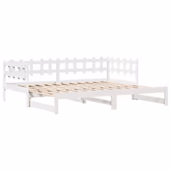 vidaXL Daybed with Trundle & Drawers Sofa Bed White 90x190 cm Solid Wood Pine - Additional view 4