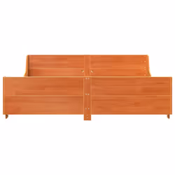 vidaXL Bed Frame with Headboard Bed Base Wax Brown 200x200 cm Solid Wood Pine - Additional view 3