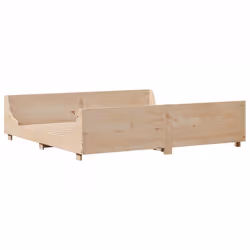 vidaXL Bed Frame with Headboard Bed Base 180x200 cm Super King Solid Wood Pine - Additional view 5