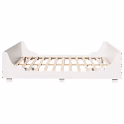 vidaXL Bed Frame with Headboard White 180x200 cm Super King Solid Wood Pine - Additional view 4