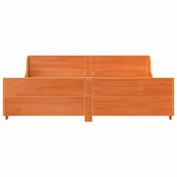 vidaXL Bed Frame with Headboard Bed Base Wax Brown Super King Solid Wood Pine - Additional view 3