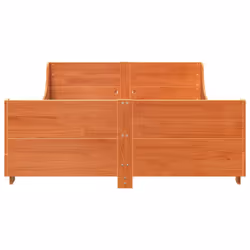 vidaXL Bed Frame with Headboard Wax Brown 150x200 cm King Size Solid Wood Pine