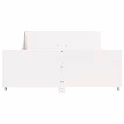 vidaXL Bed Frame with Headboard Bed White 135x190 cm Double Solid Wood Pine