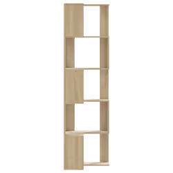 vidaXL Corner Bookcase 5-Tier Corner Bookshelf Corner Rack Engineered Wood - sonoma oak - Additional view 4