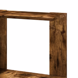 vidaXL Corner Bookcase 5-Tier Corner Bookshelf Rack Smoked Oak Engineered Wood - Additional view 6