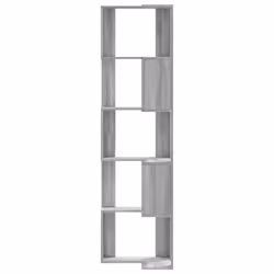 vidaXL Corner Bookcase 5-Tier Grey Sonoma 50x50x179 cm Engineered Wood - Additional view 3