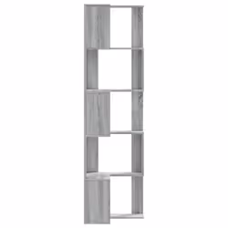 vidaXL Corner Bookcase 5-Tier Grey Sonoma 50x50x179 cm Engineered Wood - Additional view 4
