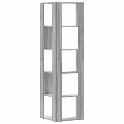 vidaXL Corner Bookcase 5-Tier Grey Sonoma 50x50x179 cm Engineered Wood - Additional view 5
