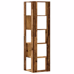vidaXL Corner Bookcase 5-Tier Corner Bookshelf Corner Rack Engineered Wood - old wood - Additional view 5