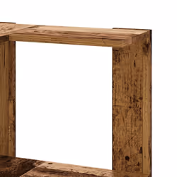 vidaXL Corner Bookcase 5-Tier Corner Bookshelf Corner Rack Engineered Wood - old wood - Additional view 6