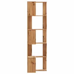 vidaXL Corner Bookcase 5-Tier Corner Bookshelf Corner Rack Engineered Wood - oak - Additional view 4