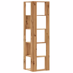 vidaXL Corner Bookcase 5-Tier Corner Bookshelf Corner Rack Engineered Wood - oak - Additional view 5