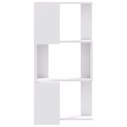vidaXL Corner Bookcase 3-Tier Corner Bookshelf Corner Rack Engineered Wood - white - Additional view 4