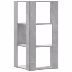 vidaXL Corner Bookcase 3-Tier Corner Bookshelf Corner Rack Engineered Wood - concrete grey - Additional view 5