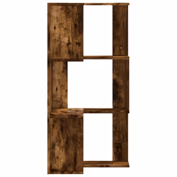 vidaXL Corner Bookcase 3-Tier Corner Bookshelf Corner Rack Engineered Wood - smoked oak - Additional view 4