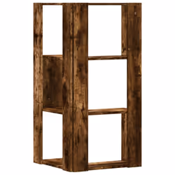 vidaXL Corner Bookcase 3-Tier Corner Bookshelf Corner Rack Engineered Wood - smoked oak - Additional view 5