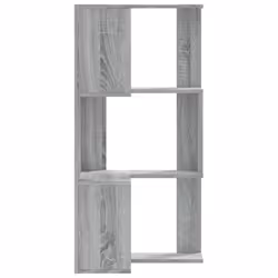 vidaXL Corner Bookcase 3-Tier Corner Bookshelf Corner Rack Engineered Wood - grey sonoma - Additional view 4