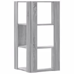 vidaXL Corner Bookcase 3-Tier Corner Bookshelf Corner Rack Engineered Wood - grey sonoma - Additional view 5