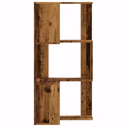 vidaXL Corner Bookcase 3-Tier Corner Bookshelf Corner Rack Engineered Wood - old wood - Additional view 4