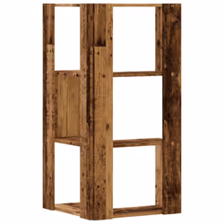 vidaXL Corner Bookcase 3-Tier Corner Bookshelf Corner Rack Engineered Wood - old wood - Additional view 5