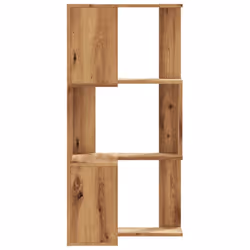 vidaXL Corner Bookcase 3-Tier Corner Bookshelf Corner Rack Engineered Wood - oak - Additional view 4