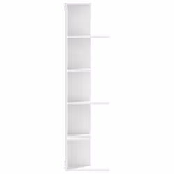 vidaXL Wall Corner Shelf Wall Mounted Shelf Floating Shelf Engineered Wood - white - Additional view 4
