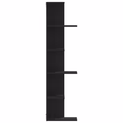 vidaXL Wall Corner Shelf Wall Mounted Shelf Floating Shelf Engineered Wood - black - Additional view 4