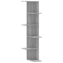 vidaXL Wall Corner Shelf Wall Mounted Shelf Floating Shelf Engineered Wood - grey sonoma