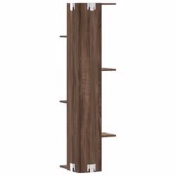 vidaXL Wall Corner Shelf Wall Mounted Shelf Floating Shelf Engineered Wood - brown oak - Additional view 5