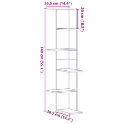 vidaXL Wall Corner Shelf Wall Mounted Shelf Floating Shelf Engineered Wood - old wood