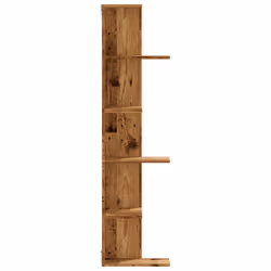 vidaXL Wall Corner Shelf Wall Mounted Shelf Floating Shelf Engineered Wood - old wood - Additional view 4