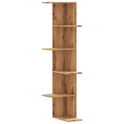 vidaXL Wall Corner Shelf Wall Mounted Shelf Floating Shelf Engineered Wood - oak