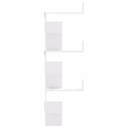 vidaXL Wall Corner Shelf Floating Shelf Rack Wall Shelf White Engineered Wood - white - Additional view 4